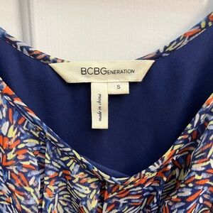 BCBGeneration Blue Sprinkle Abstract Mini Dress, size small